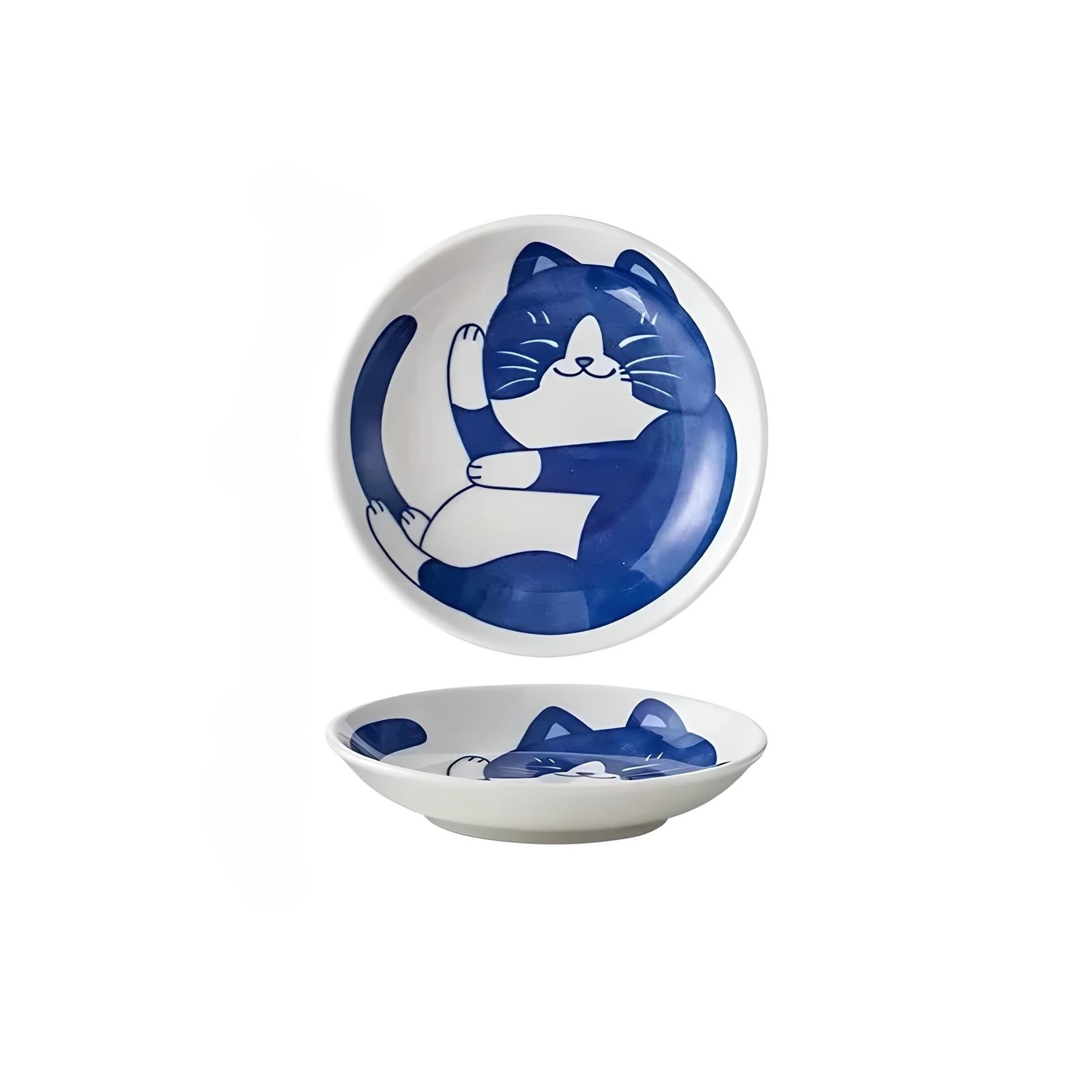 Japanese Lucky Cat Plate