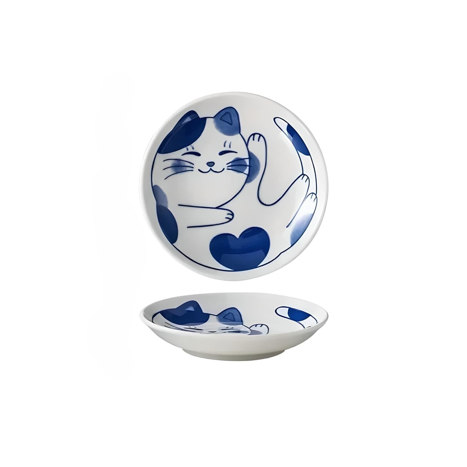 Japanese Lucky Cat Plate