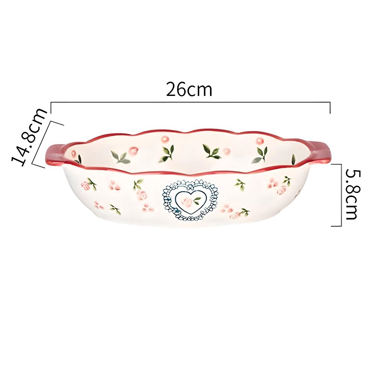 Floral Ceramic Baking Dish