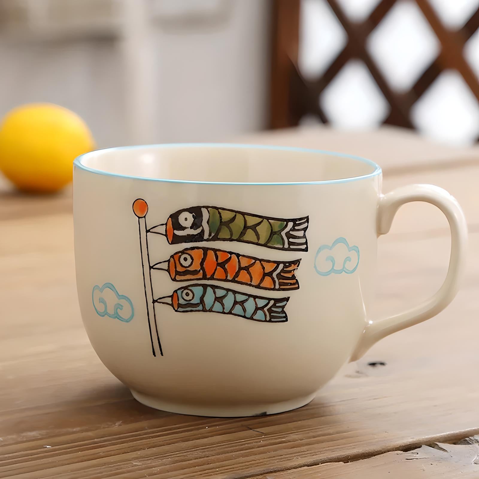 Hand Painted Japanese Cartoons Style Mug