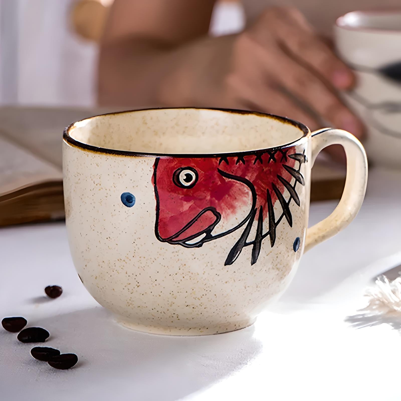 Hand Painted Japanese Cartoons Style Mug