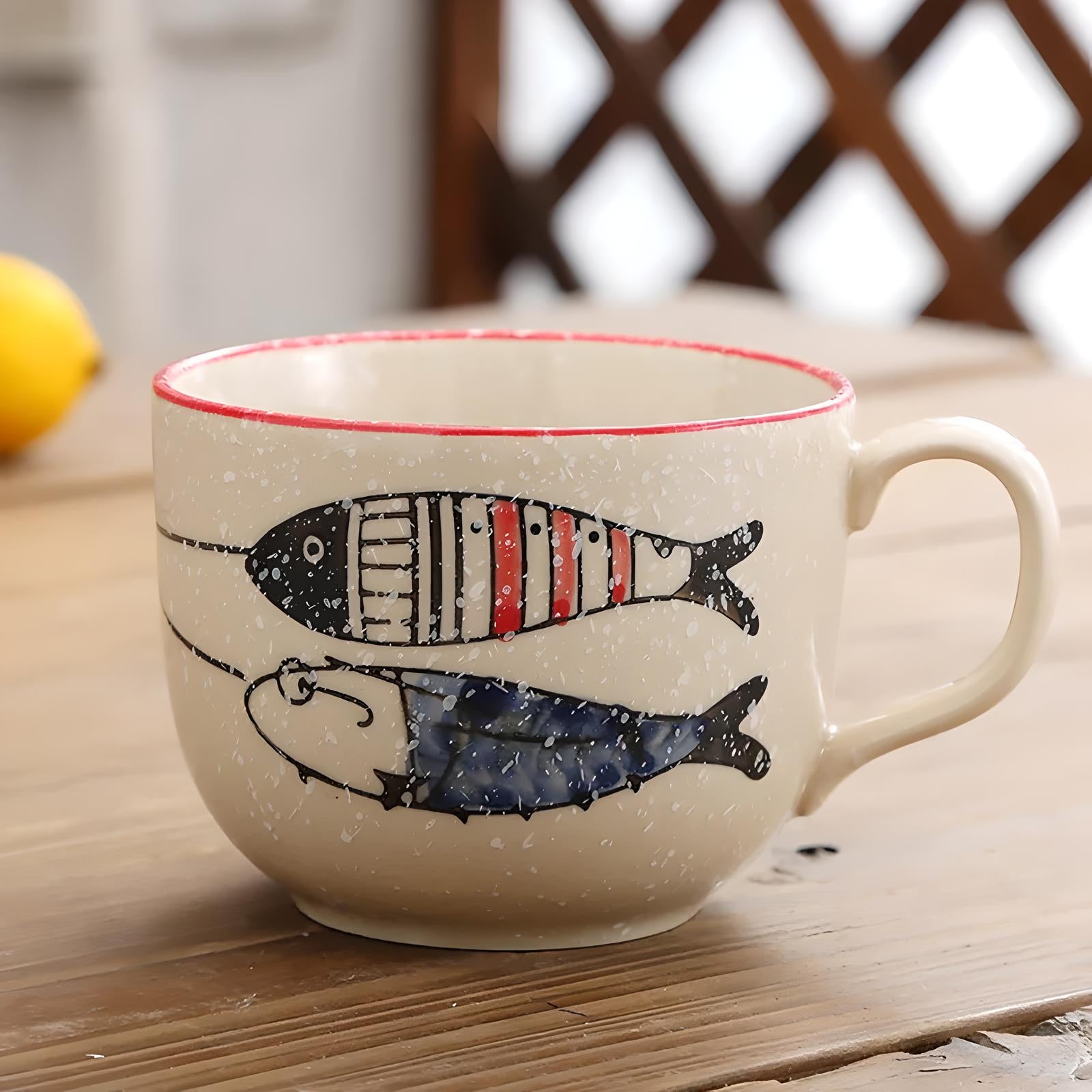 Hand Painted Japanese Cartoons Style Mug