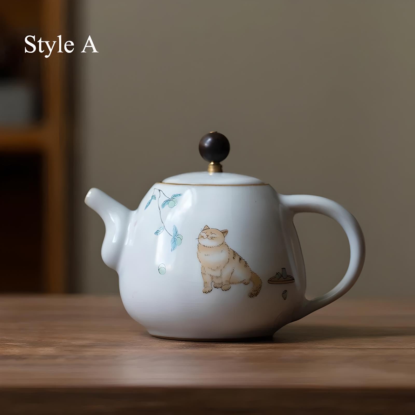 Cute Cat Teapot 280ml - KITCHUNI