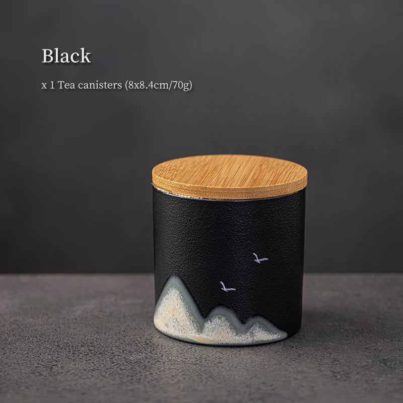 Mountain ceramic tea canister - KITCHUNI