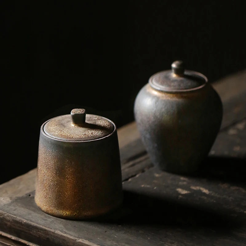 Vintage Porcelain Tea Canister - KITCHUNI