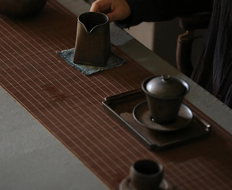 Golden Pottery Serenity Tea Tray - KITCHUNI