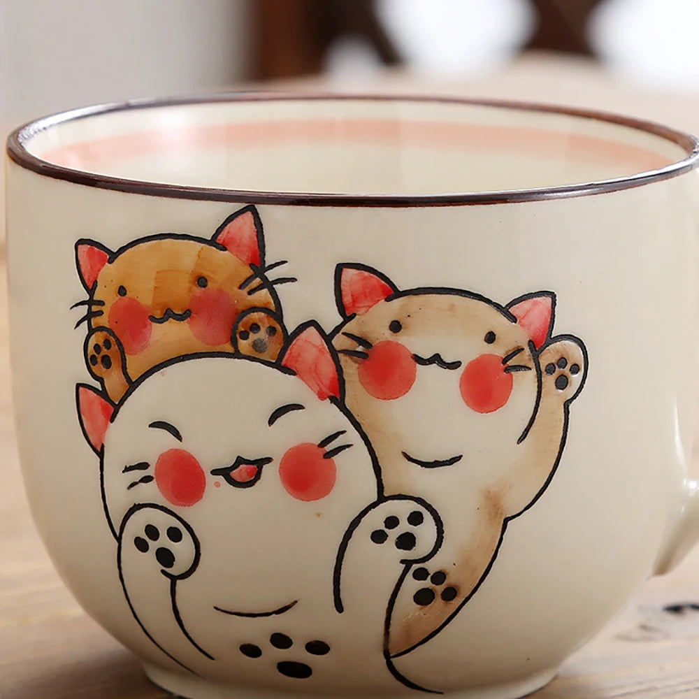 Hand Painted Japanese Cartoons Style Mug - KITCHUNI