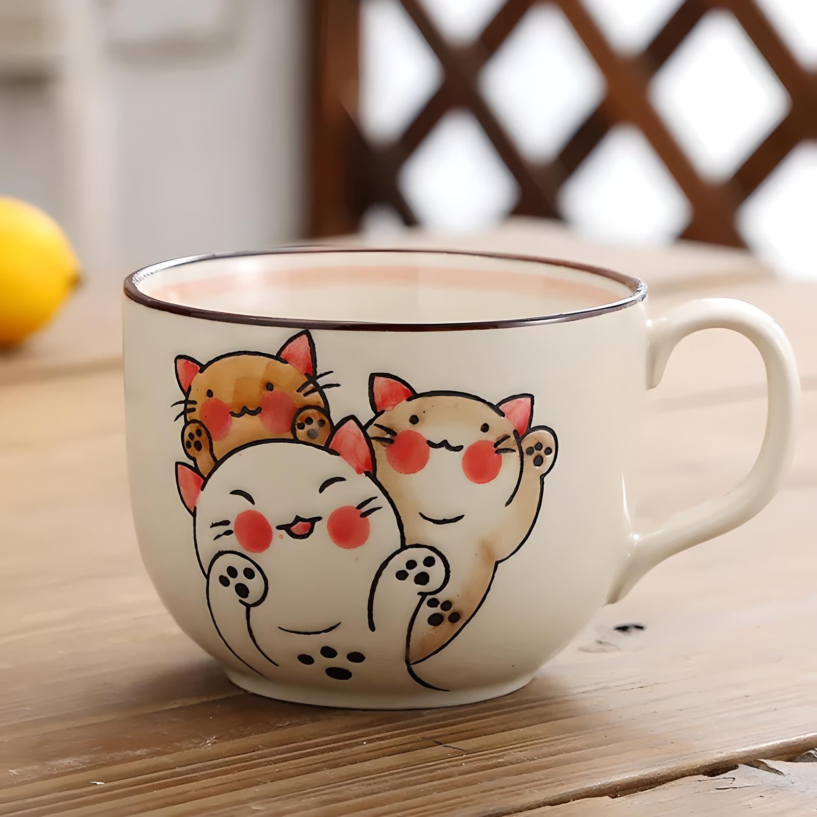 Hand Painted Japanese Cartoons Style Mug