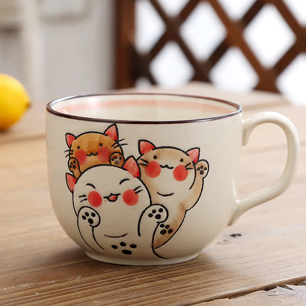 Hand Painted Japanese Cartoons Style Mug - KITCHUNI