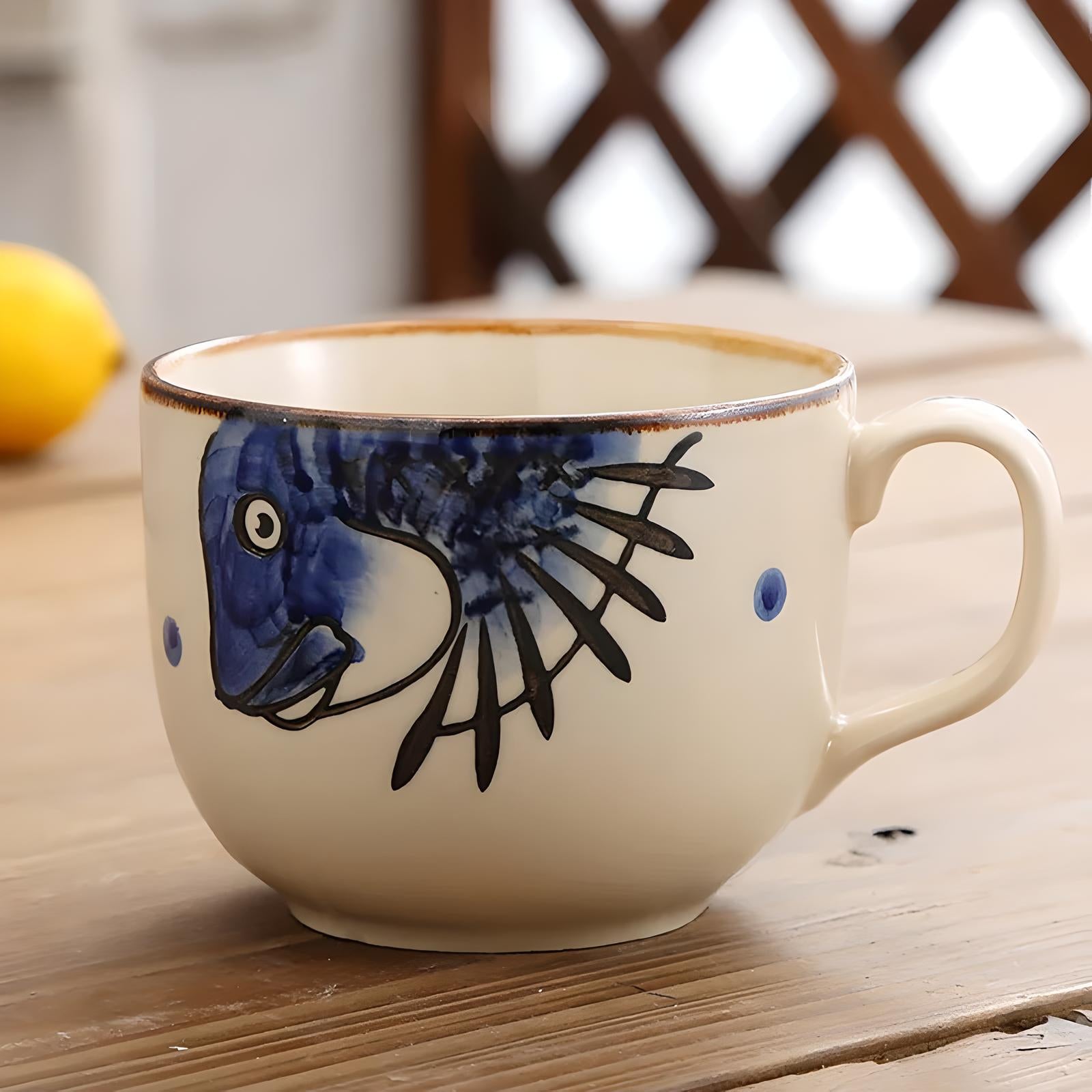 Hand Painted Japanese Cartoons Style Mug