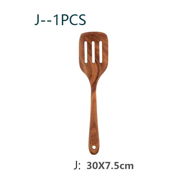 Natural Teak Spoon Spatula - KITCHUNI