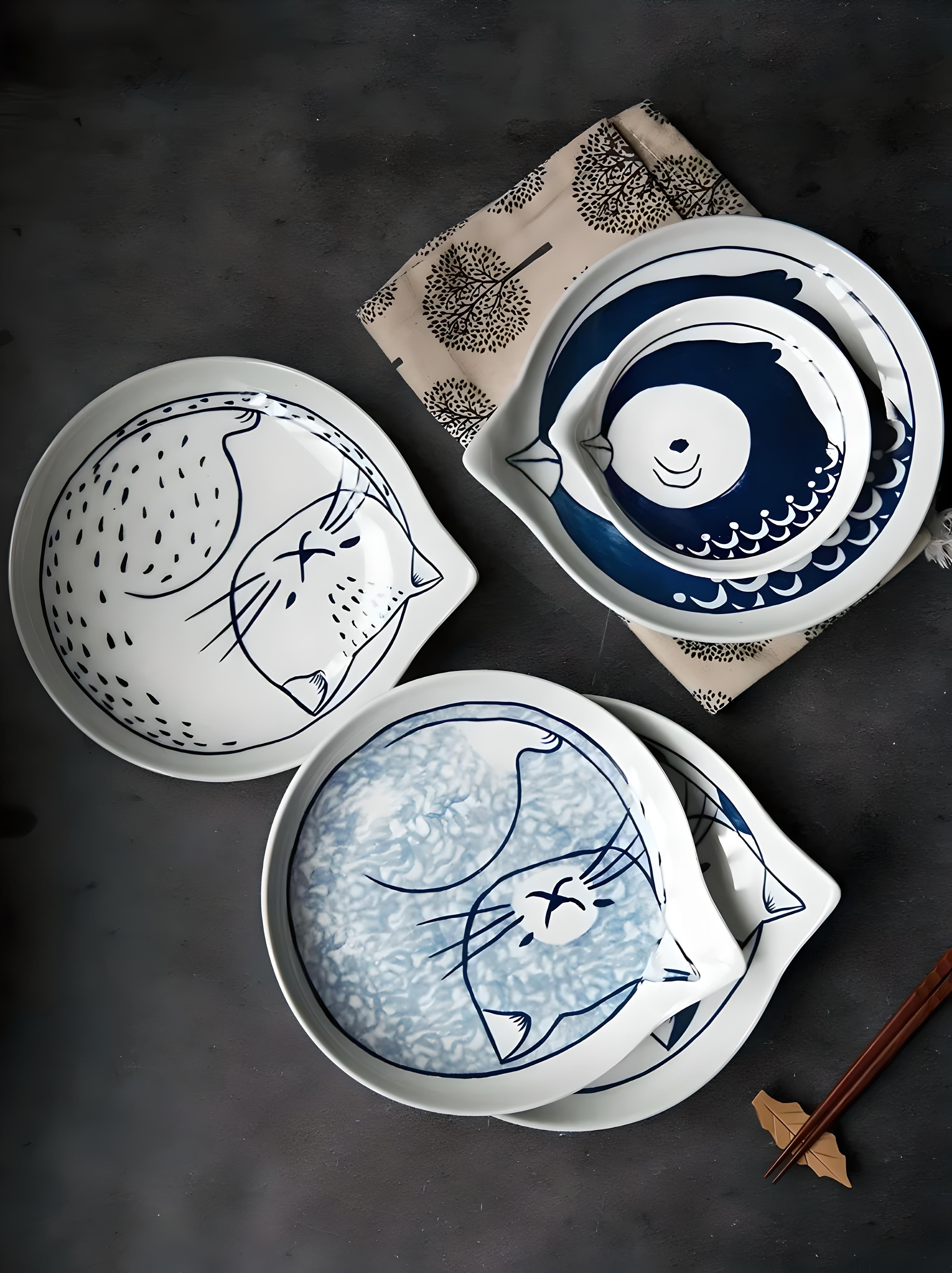 Japanese Cartoon Snack Plate - KITCHUNI