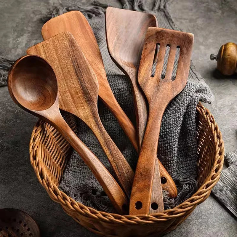 Natural Teak Spoon Spatula - KITCHUNI