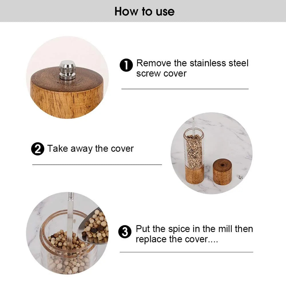 Old-Fashioned Wooden Spice Grinder - KITCHUNI