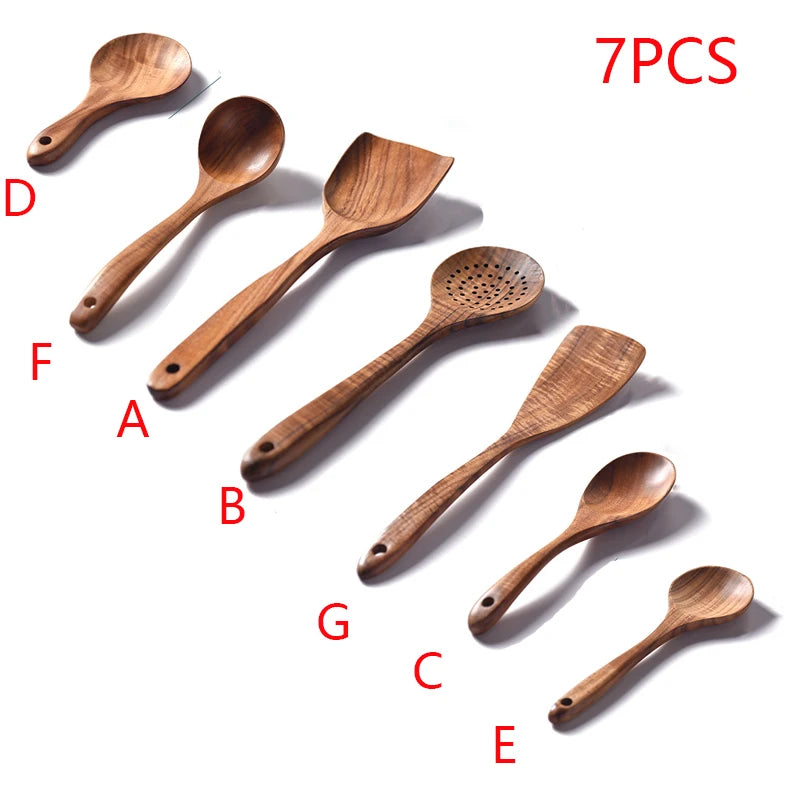 Natural Teak Spoon Spatula - KITCHUNI