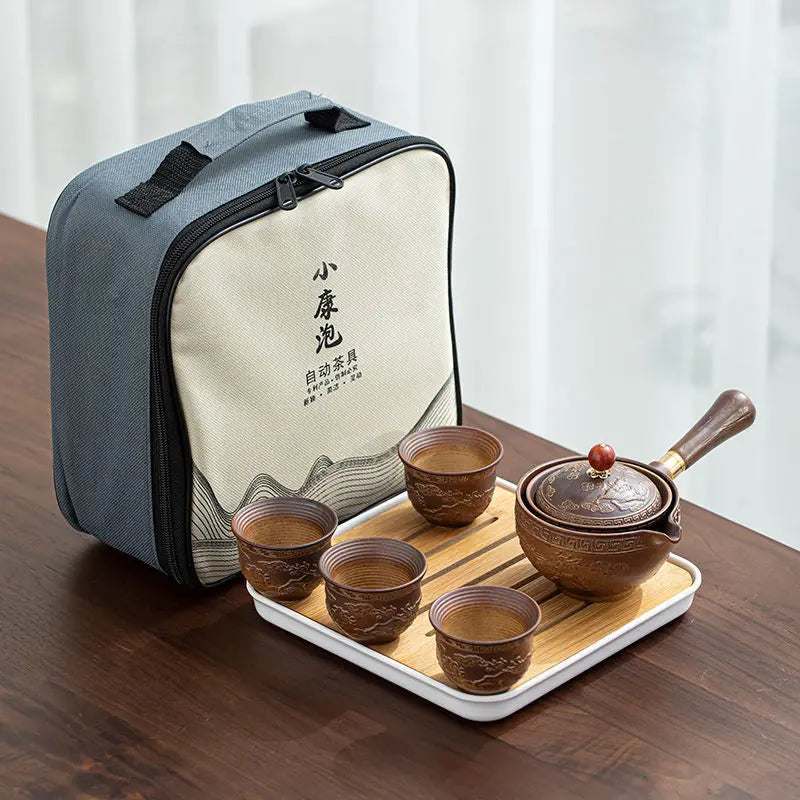 Chinese Gongfu Tea Set Portable All in One Gift Bag - KITCHUNI