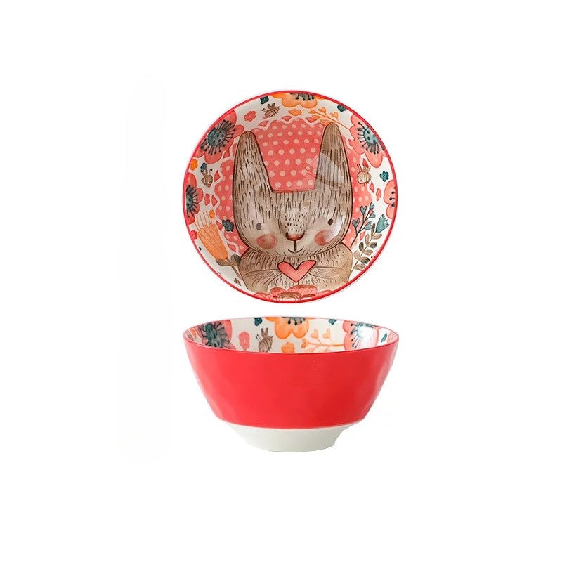 Cartoon Forest Animals bowl 4.5 inch