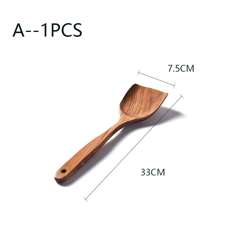 Natural Teak Spoon Spatula - KITCHUNI