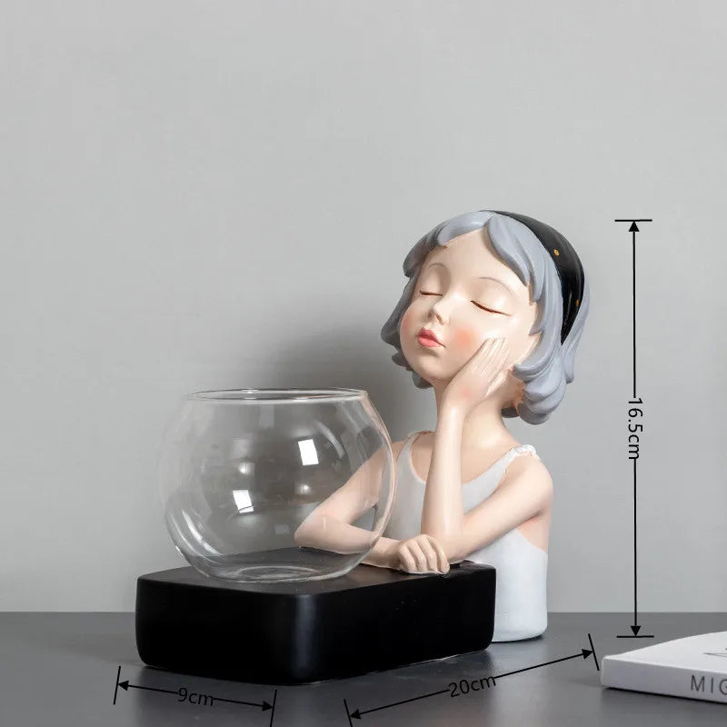 Creative Glass Figurine with Lights - KITCHUNI