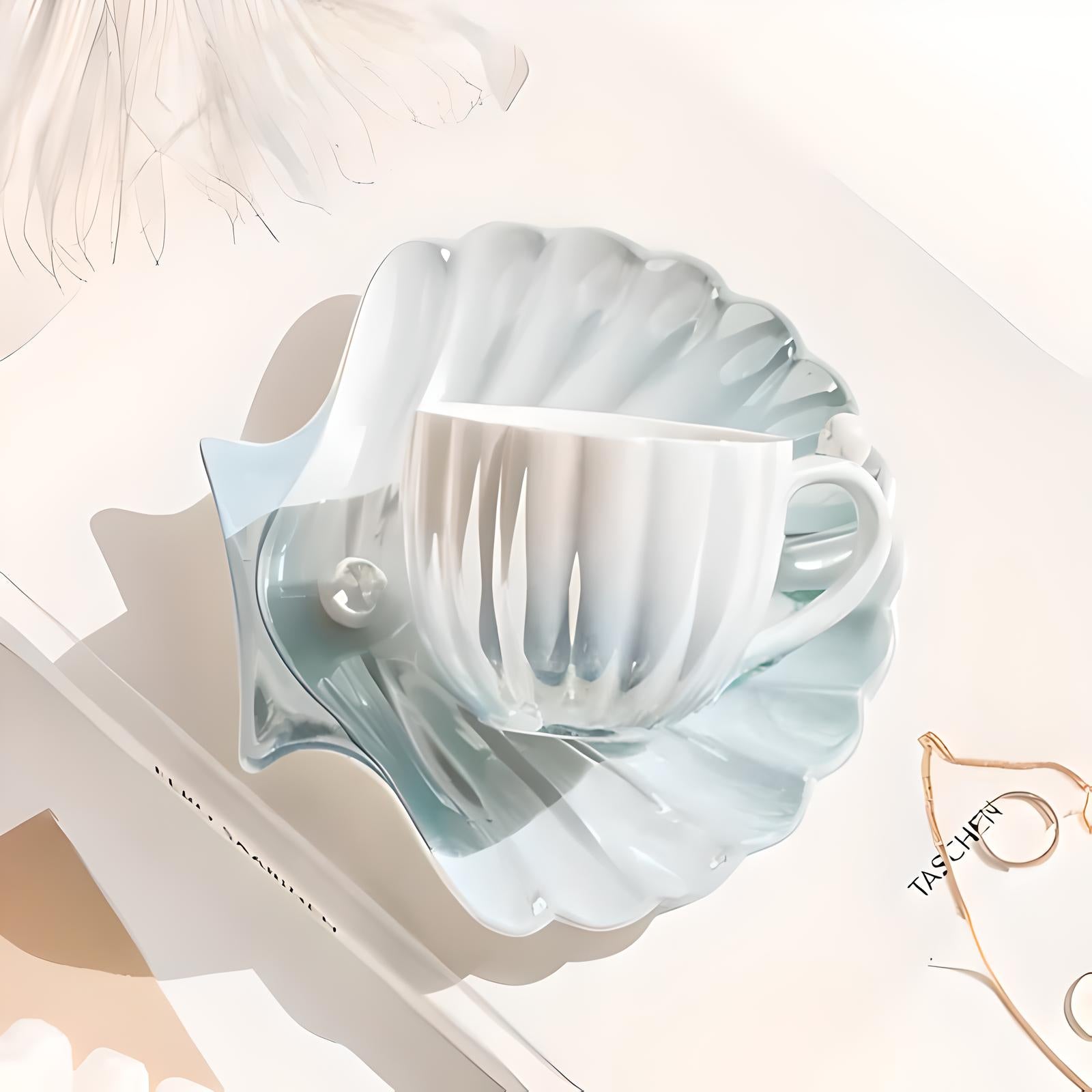 Sea Shell Mug With Tray