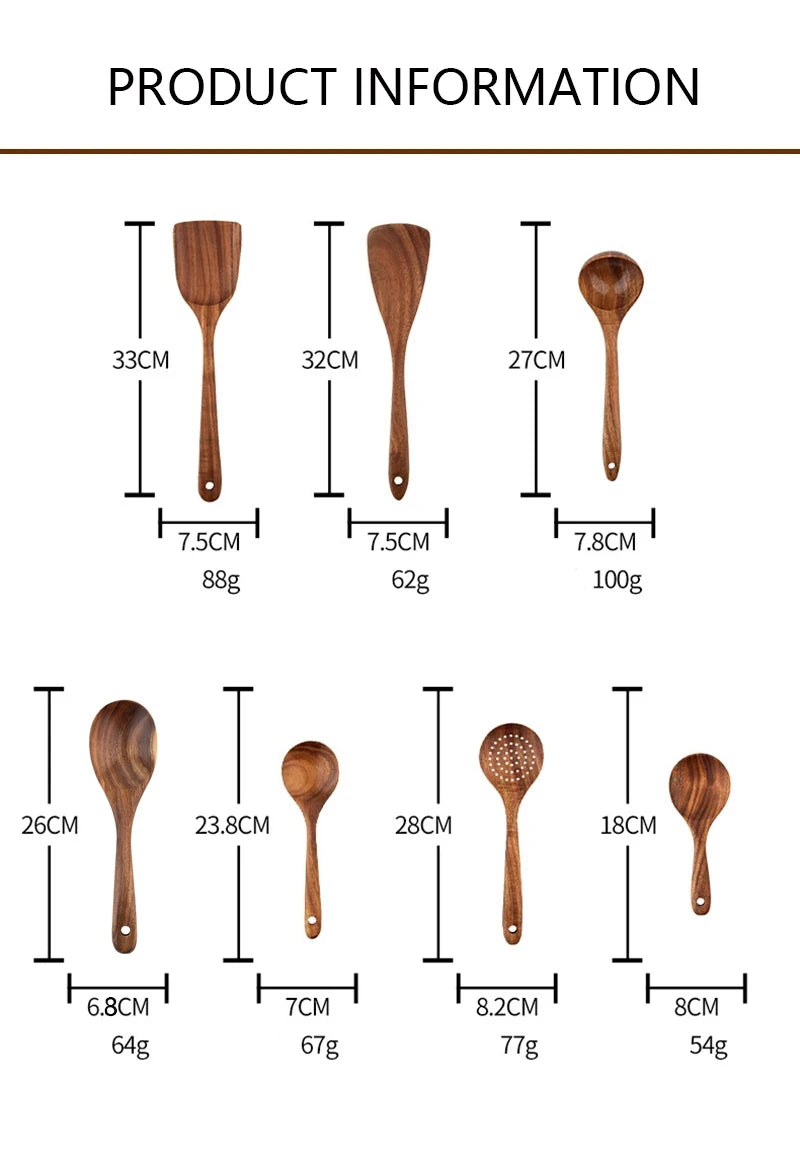 Natural Teak Spoon Spatula - KITCHUNI