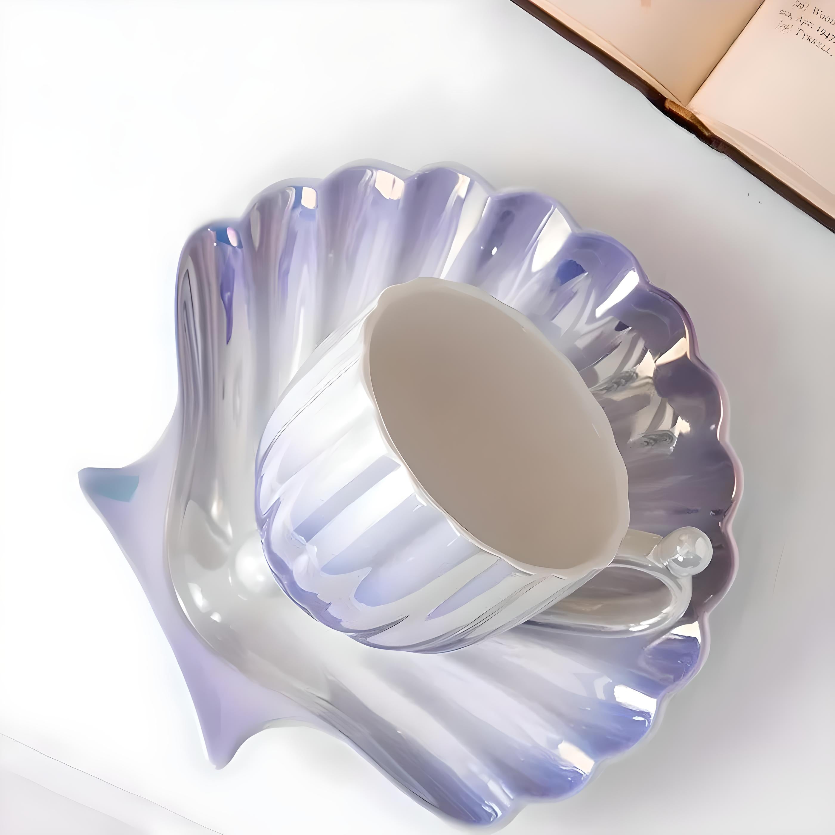 Sea Shell Mug With Tray