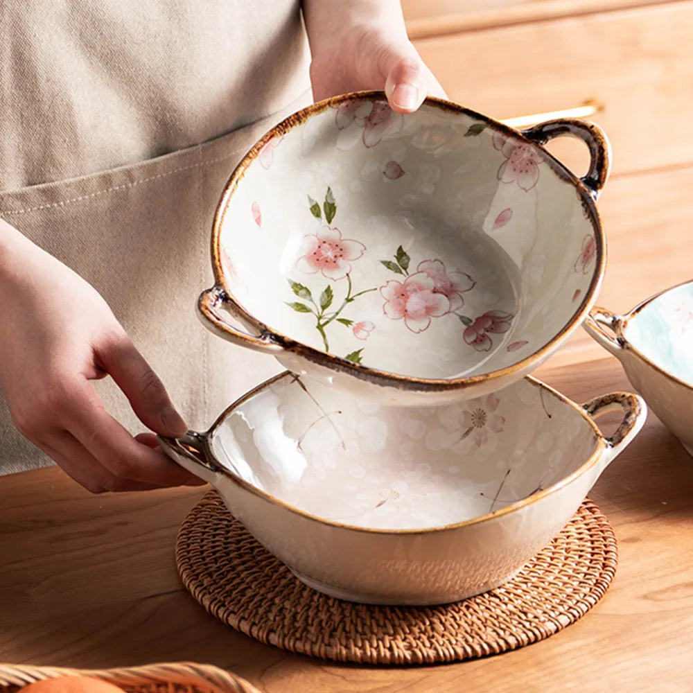 Japanese Floral Noodle Bowl - KITCHUNI