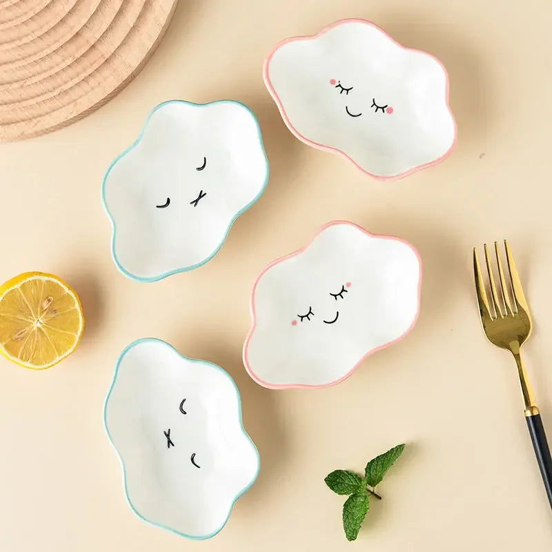 Ceramic Cute Clouds Plate