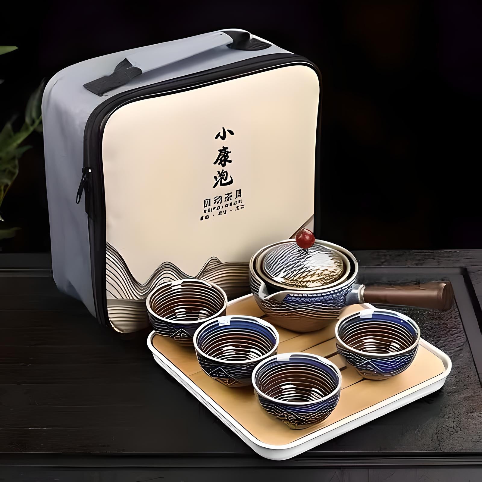 Chinese Gongfu Tea Set Portable All in One Gift Bag