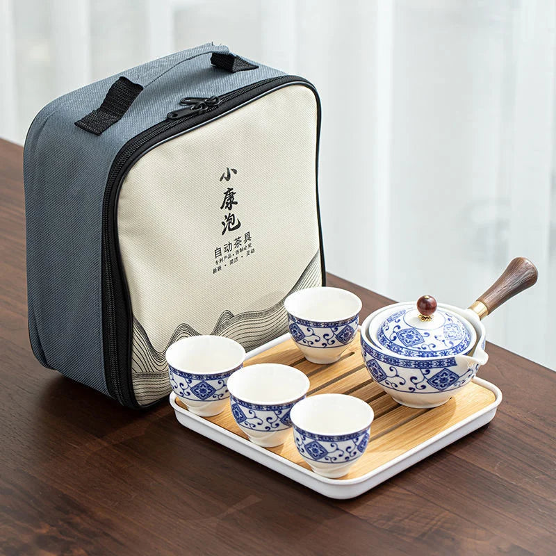 Chinese Gongfu Tea Set Portable All in One Gift Bag - KITCHUNI