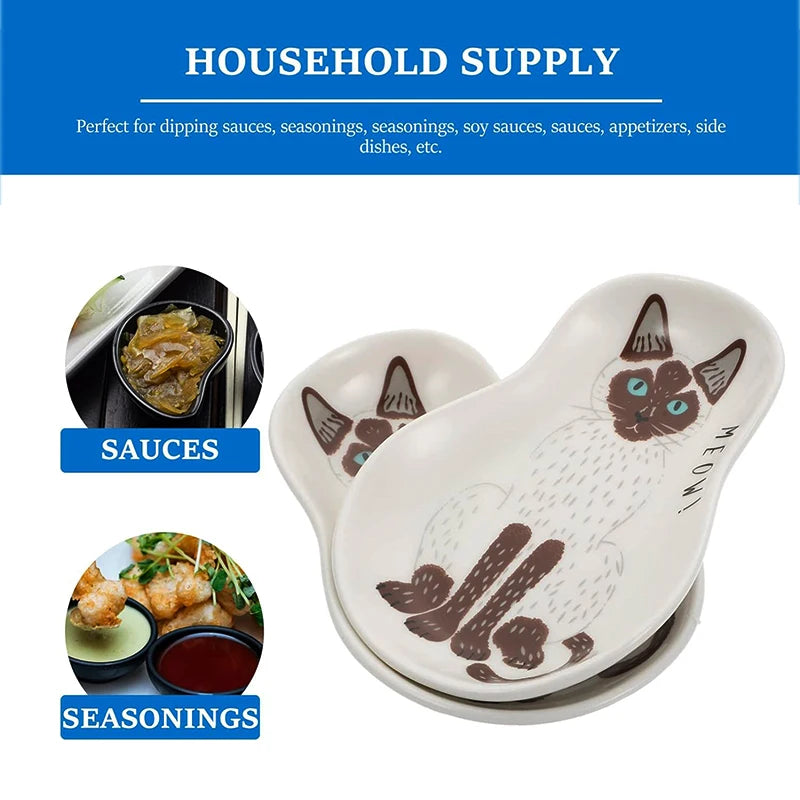 Cartoon Lucky Cat Tiny Plates