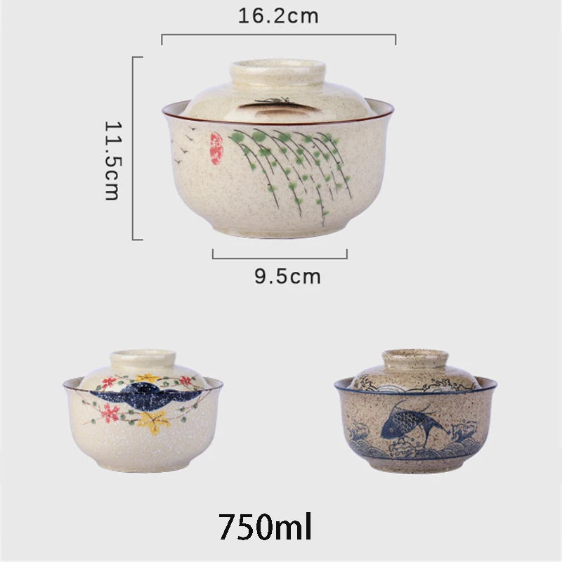 Tranquil Waters 6.5 inch Bowl With Lid - KITCHUNI