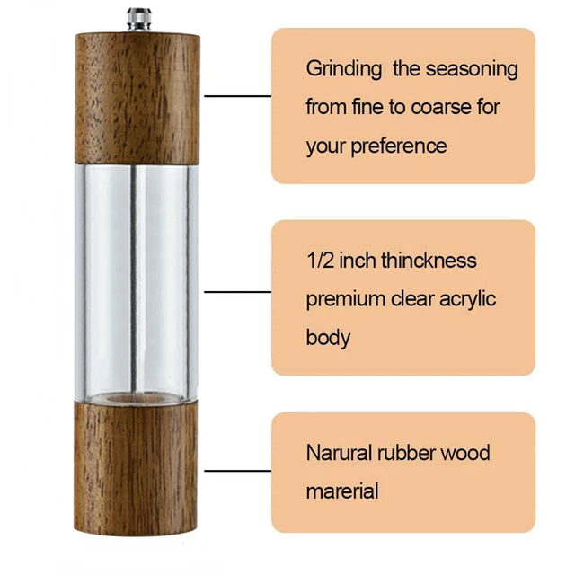 Old-Fashioned Wooden Spice Grinder - KITCHUNI