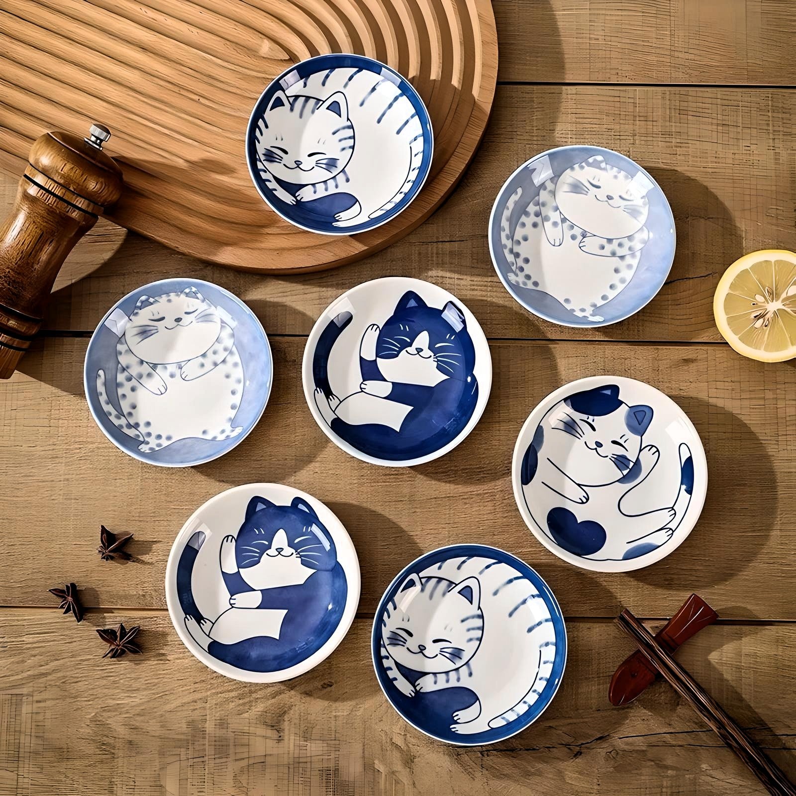 Japanese Lucky Cat Plate - KITCHUNI